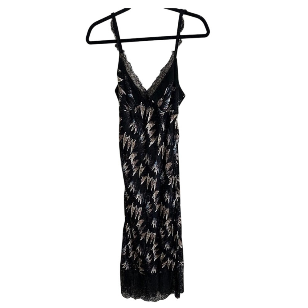 Vintage Diane von Furstenberg (DVF) 90s/Y2K Silk Lace Slip Dress - Archive Print